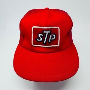 Vintage Red STP Logo Trucker Hat Mesh Back Snapback Cap One Size
